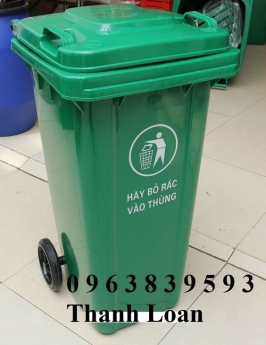 Thùng rác nhựa 120L - thùng rác nhựa giá rẻ tại TP.HCM