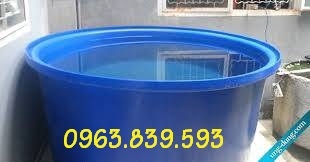 Thùng nhựa đặc - thùng tròn 1500L nuôi cá giá rẻ - 0963.839.593