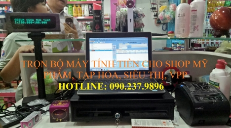 Bộ thiết bị tính tiền dùng cho cửa hàng tự chọn tại Tây Ninh