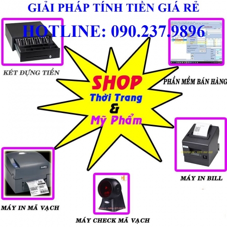 Trọn bộ máy tính tiền cho shop giá rẻ tại Tây Ninh
