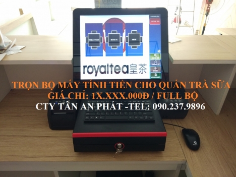Bộ máy tính tiền cảm ứng cho quán trà sữa tại Tây Ninh