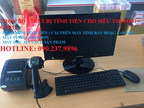 Bộ thiết bị tính tiền dùng cho cửa hàng tự chọn tại Tây Ninh