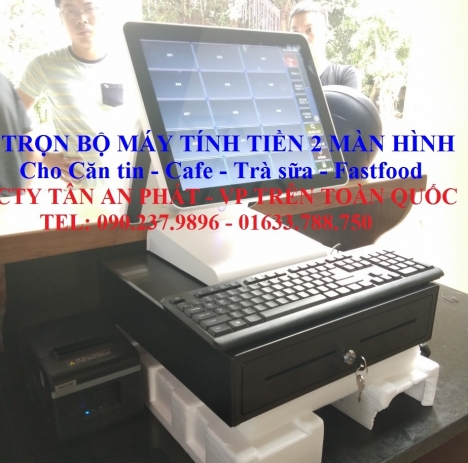 Bộ máy tính tiền dùng cho quán trà sữa giá rẻ tại Nha Trang