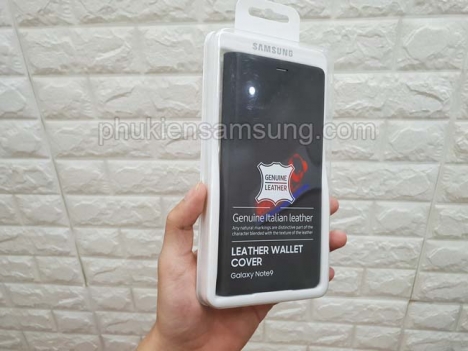 Bao da Leather Wallet Samsung Galaxy Note 9 chính hãng