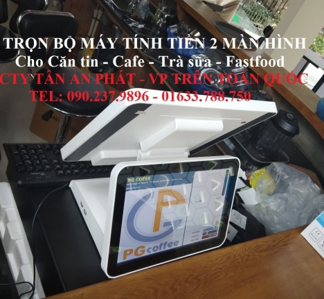 Bán máy tính tiền 2 màn hình cho quán trà sữa tại Bắc Ninh