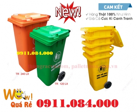 Thanh Hóa: Địa chỉ mua sỉ lẻ thùng rác 120 lít giá rẻ nhất 0911.084.000 Ms Ngọc