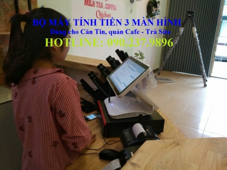 Bán máy tính tiền cho quán trà sữa tự phục vụ tại Hà Nội