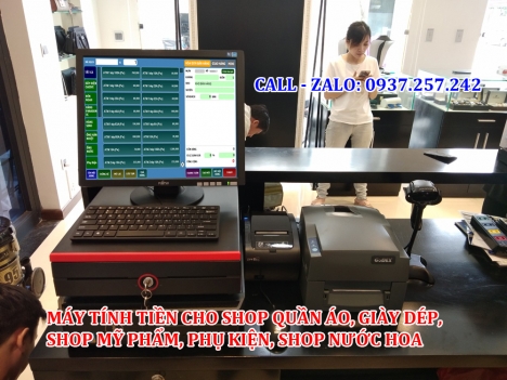 Bán máy tính tiền cho shop phụ kiện, shop quà lưu niệm tại Phú Cường, Rạch Sỏi