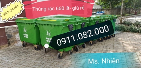Đại lý cung cấp thùng rác giá rẻ- thùng rác 120L 240L 660L chất lượng giá tốt