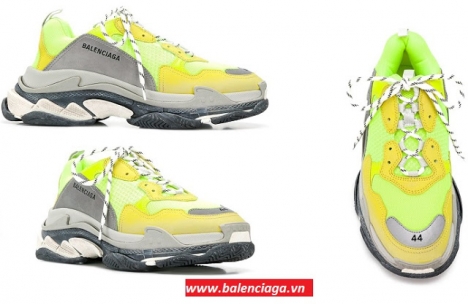 Giày thể thao Balenciaga Triple S Sneakers Yellow Fluo cho cả nam và nữ
