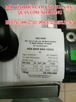 Máy tính tiền cảm ứng cho quán ăn tại Bình Phước