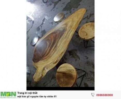 Mặt bàn gỗ nguyên tấm tự nhiên a4