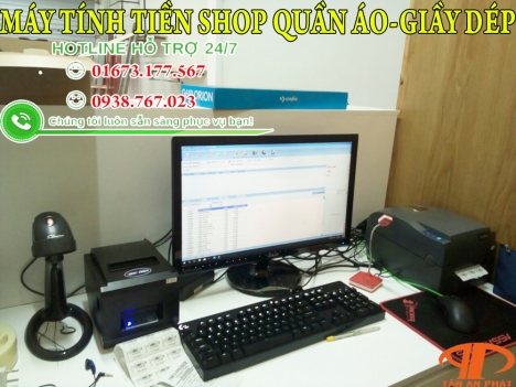 Bán máy tính tiền cho shop giầy dép tại Hưng yên