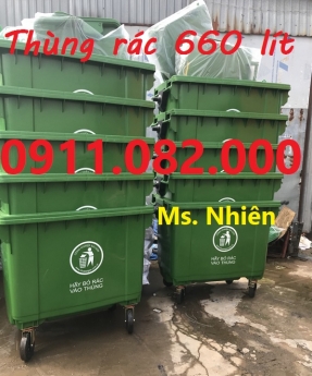 Thùng rác 240 lít giá rẻ thương mại tại cần thơ- 0911.082.000