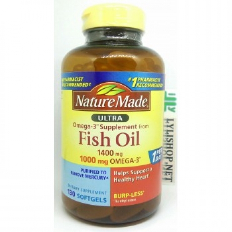 Dầu cá Fish Oil OMEGA3 tim mạch não bộ 130 viên từ Mỹ
