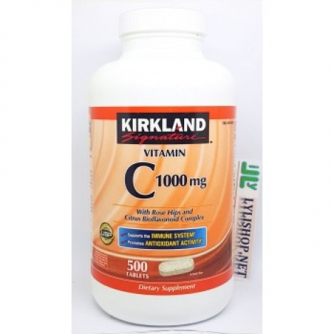 Viên Uống Bổ Sung Vitamin C 1000 mg chai 500 viên hãng Kirkland từ Mỹ