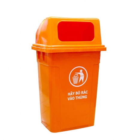 Thùng rác nhựa 60 lit có bánh xe dùng chứa rác sinh hoạt trong gia đình