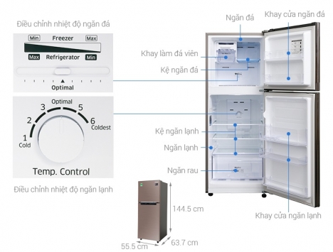 Tủ lạnh SAMSUNG dung tích 200l-300l,RT22FARBDSA,RT25M4033S8 hàng chính hãng, giá rẻ, màu sắc đa dạng