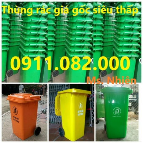 Bán dọn kho thùng rác giá rẻ hàng mới 100%- thùng rác 120L 240L 660L