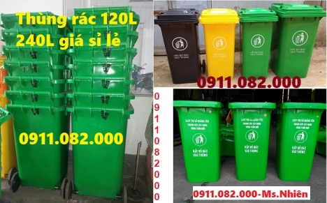 Địa chỉ cung cấp thùng rác công cộng giá rẻ- thùng rác 120L 240L 660L