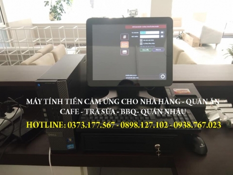 Lắp máy tính tiền cảm ứng cho quán café-trà sữa tại An Giang