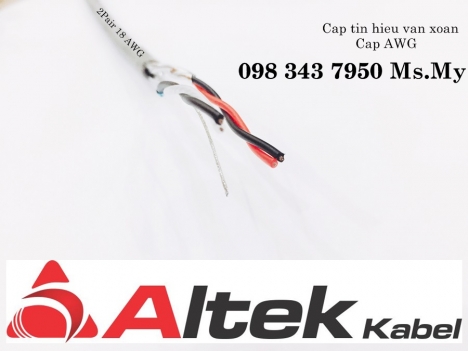Cáp tín hiệu vặn xoắn AWG có lưới chống nhiễu thương hiệu Altek Kabel