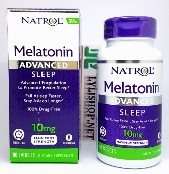 hỗ trợ mất ngủ giúp ngủ ngon melatonin 10mg 60 viên từ mỹ