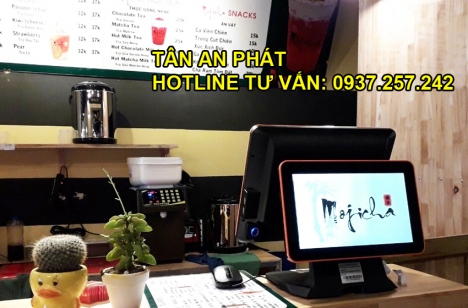Bán máy tính tiền cảm ứng giá rẻ cho quán trà sữa tại Kiên Giang