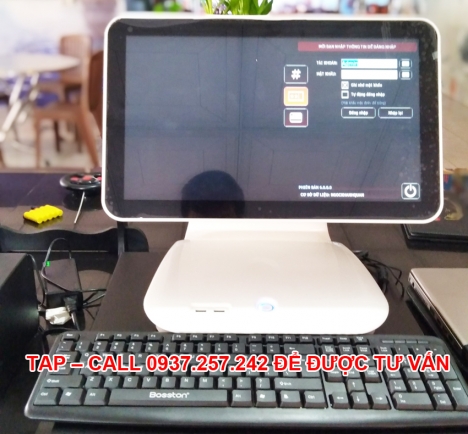 Máy tính tiền cảm ứng 3 màn hình cho nhà hàng, quán cafe giá rẻ tại Hà Nội