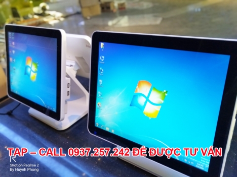 Máy pos cảm ứng 2 màn hình cho quán cafe, nhà hàng giá rẻ tại Hà Nội