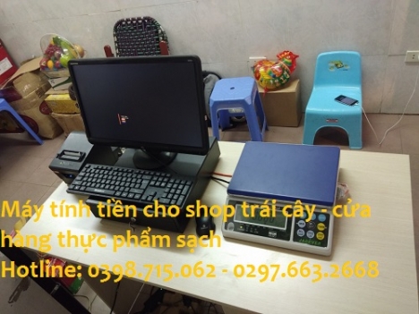 Trọn bộ máy tính tiền cho cửa hàng trái cây, quầy thực phẩm giá rẻ tại Kiên Giang 