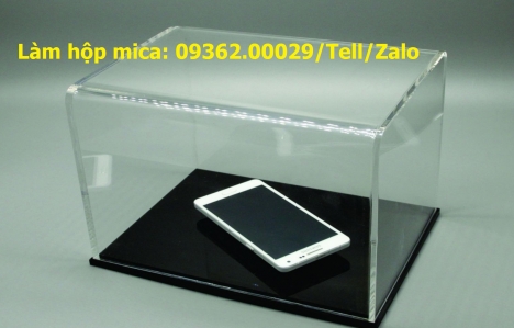 Gia công hộp chụp mica, hộp mica trưng bày sản phẩm bằng máy móc hiện đại lấy nhanh trong ngày