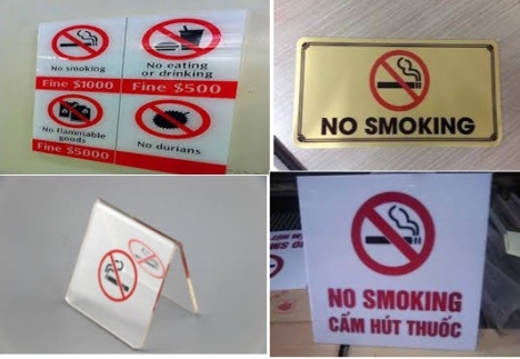 Biển cấm hút thuốc, biển no smoking cho các công ty, khách sạn, nhà hàng