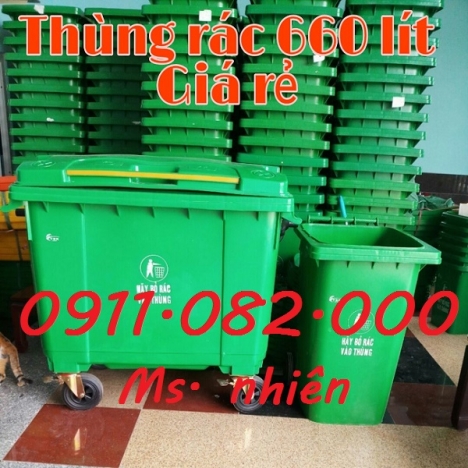 Sỉ lẻ thùng rác giá rẻ- nơi bán thùng rác 240 lít giá rẻ tại đồng tháp- 0911.082.000