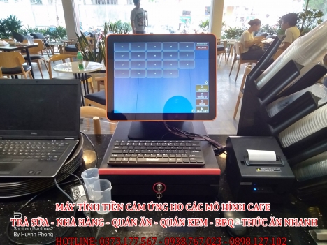 Bán máy máy tính tiền màn hình cảm ứng cho quán coffee, trà sữa, bingsu