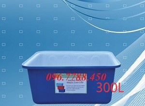 Thùng nhựa đặc hình chữ nhật nuôi cá 200l, 300l ...750l giá rẻ toàn quốc 0967788450