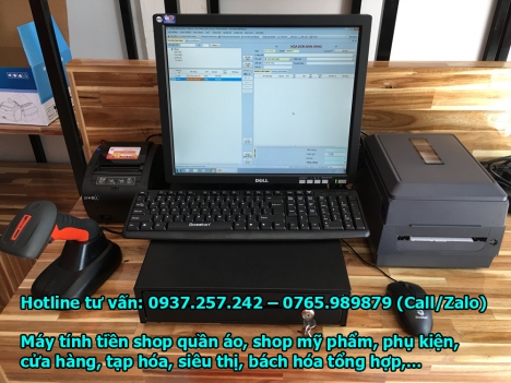 Lắp đặt máy tính tiền cho shop mỹ phẩm tại Bắc Ninh