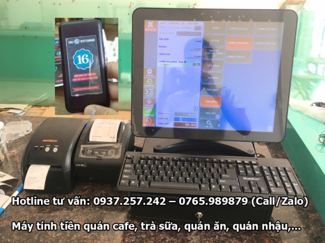 Lắp đặt máy tính tiền cho quán trà sữa tại Bắc Ninh