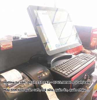 Lắp đặt máy tính tiền cho quán trà sữa tại Bắc Ninh