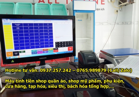 Lắp đặt máy tính tiền cho cửa hàng thực phẩm tại Hải Dương