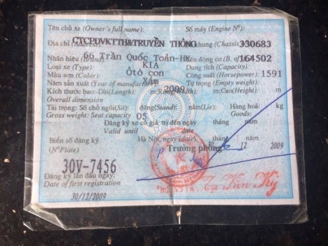 Hỗ trợ thủ tục cấp lại giấy tờ xe bị mất nhanh nhất tại Hà Nội