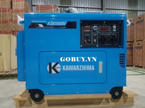 Máy phát điện Kawarzhima 6500 công suất 5kva chạy dầu vỏ chống ồn giá tốt