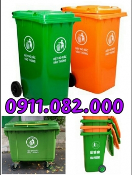 0911082000- chuyên cung cấp thùng rác 240 lít giá rẻ ở an giang- thùng rác 120 lít