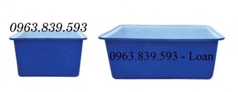 Thùng nhựa chữ nhật 750L - thùng nhựa 2 lớp làm bể bơi chất lượng