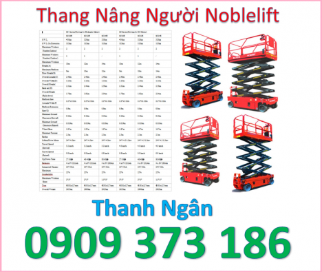 O909 373 186 xe thang nâng người tự hành noblelift 12m