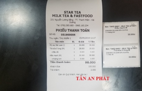 Lắp đặt thiết bị tính tiền với máy Pos nguyên khối cho quán trà sữa Tại HẢI DƯƠNG