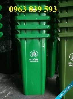 Thùng rác nhựa 120L phân loại rác thải công nghiệp