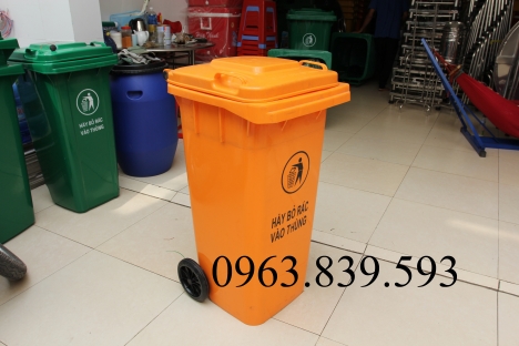 Thùng rác nhựa 120L phân loại rác thải công nghiệp