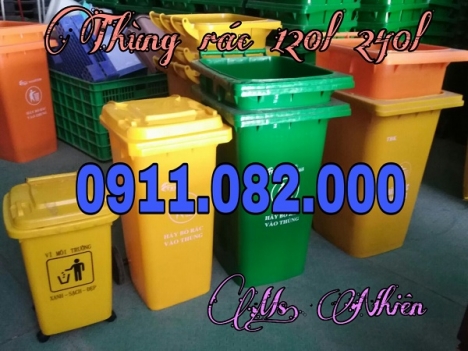 Cung cấp thùng rác 120 lít giá rẻ tại cần thơ- bán các loại thùng rác công cộng- 0911082000