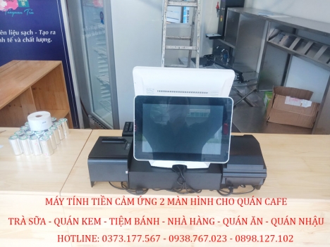 Lắp đặt máy tính tiền cảm ứng cho quán Trà Sữa – Café tại Gia Lai
